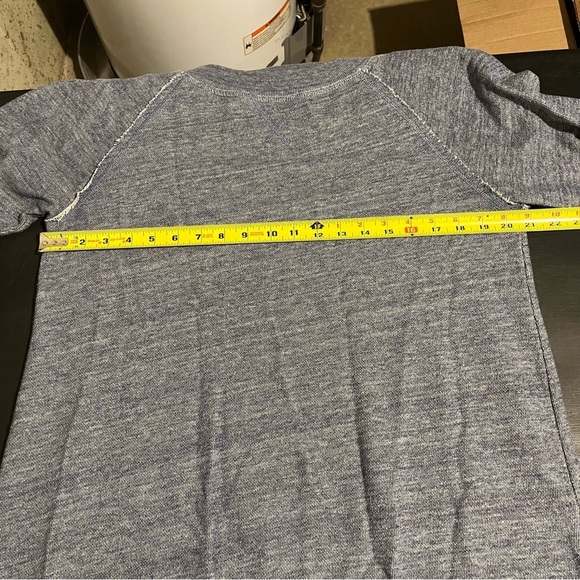 Caslon Women's Size L Knit Blue Longline Raglan Tunic Sweater Sweatshirt - Picture 8 of 9